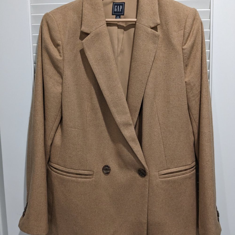 NWOT Gap Modern Wool-Blend Blazer - Camel - Size 12